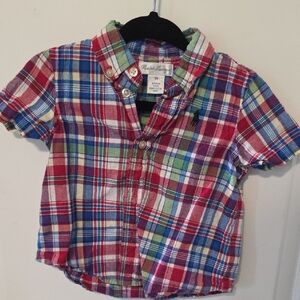 Polo by Ralph Lauren Kids Red Plaid Shirt 6 Month